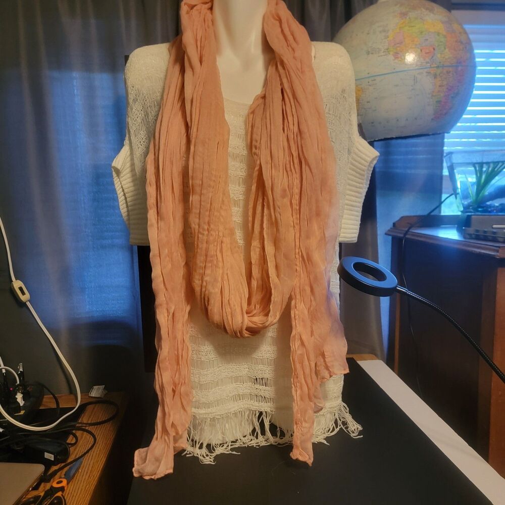Peach Scarf 10ft Long